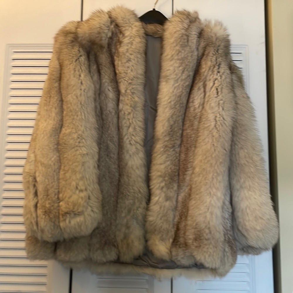 Vintage Blue Fox Fur Coat